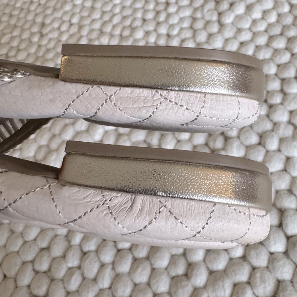 Birdies The Swan Gold Leather Mules Slides Size 9 - Picture 5 of 5